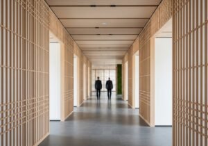 Schéma conceptuel illustrant l'architecture d'un moteur de recherche sémantique pour entreprise et ses connexions.