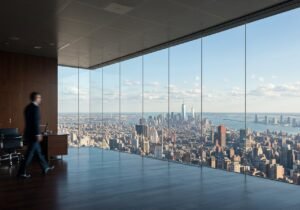 Front view of a red mountain bike parked near a lake at sunrise