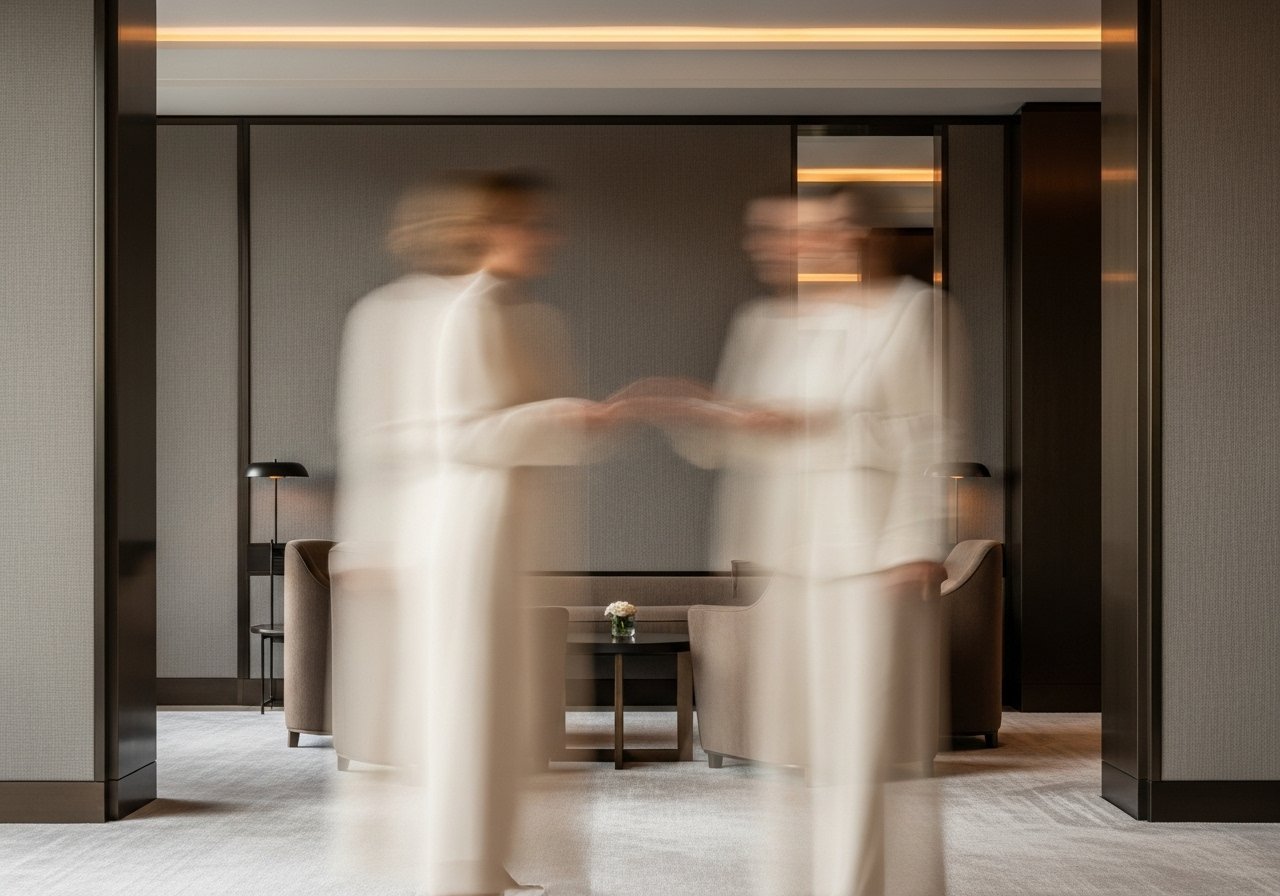 L'environnement de travail d'un hôtel moderne où l'IA pour l'hôtellerie assiste le personnel au quotidien.