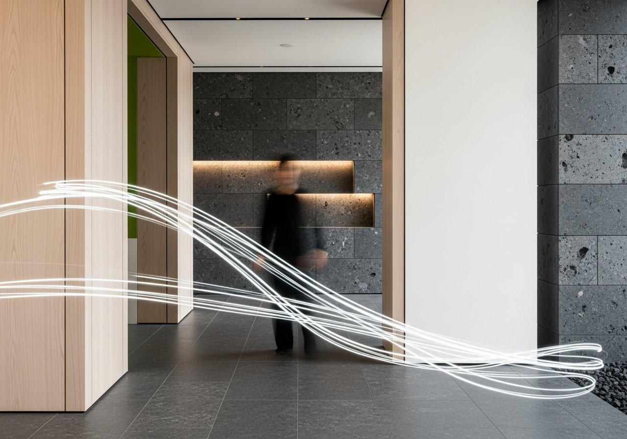 Ligne d'assemblage moderne schématisée intégrant l'IA pour le contrôle qualité automatisé en production.