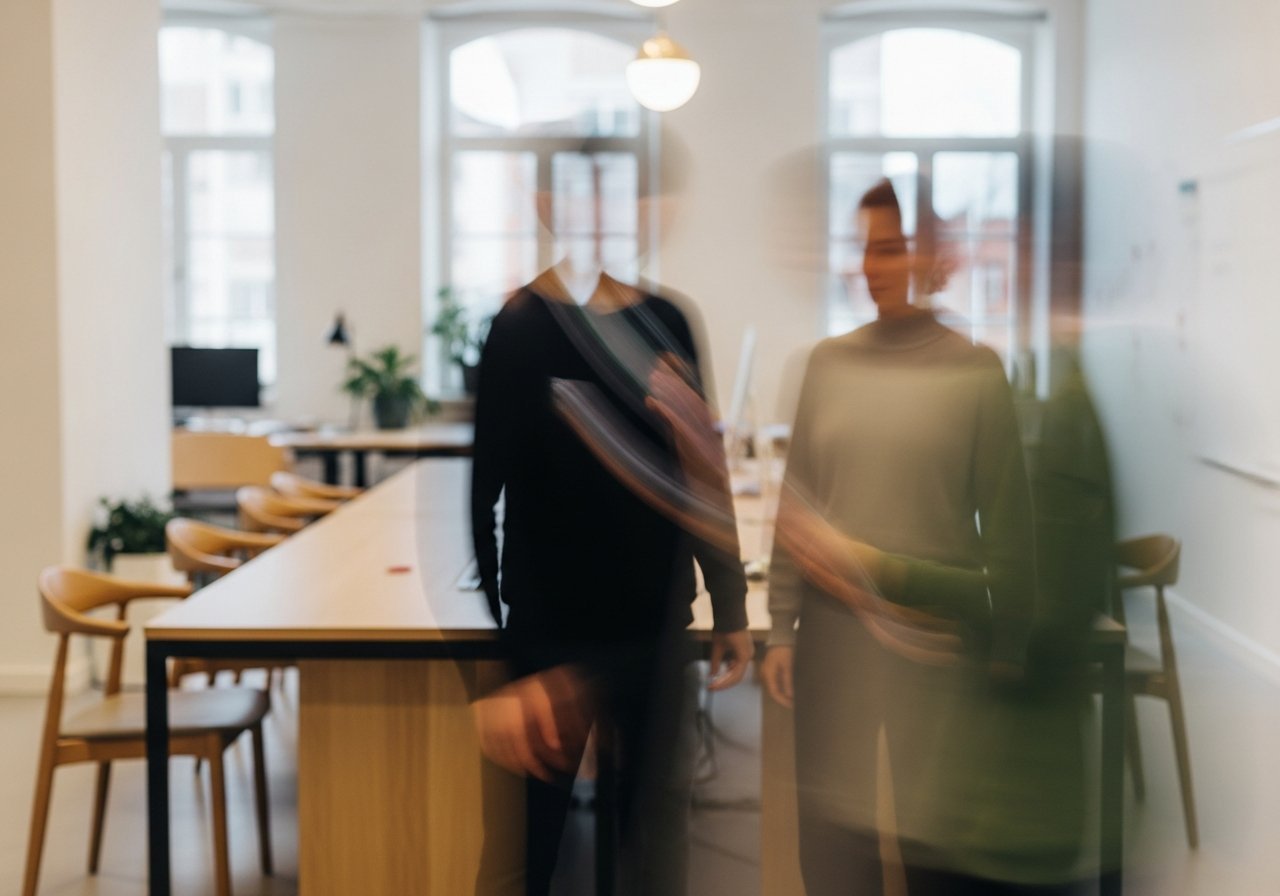 Un entrepreneur dans un bureau moderne planifiant ses premiers pas avec l'IA pour une PME sur un tableau blanc.