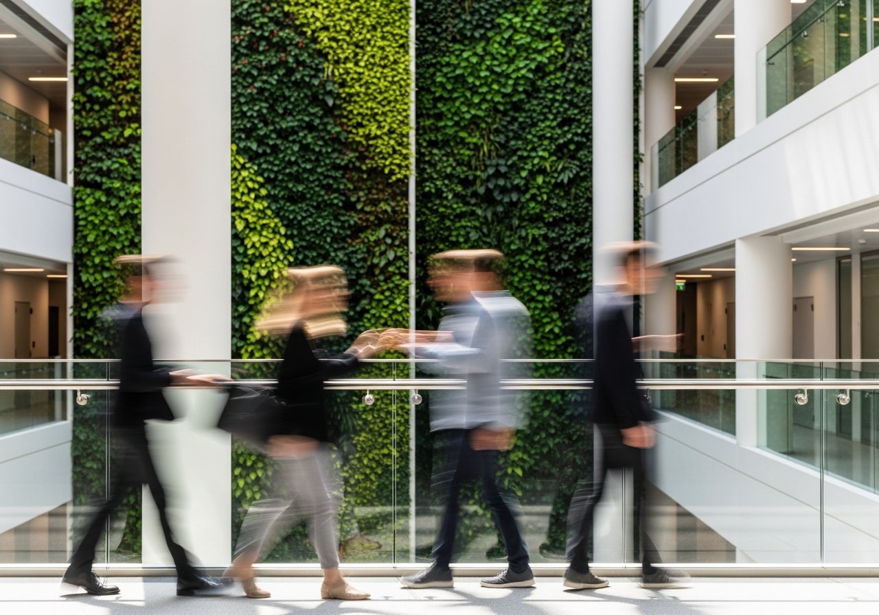 Un environnement professionnel moderne intègre le scaling d'une IA d'entreprise pour soutenir sa croissance technologique.